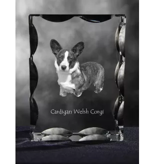 Cardigan Welsh Corgi I - cristal avec photo de chien, statuette en verre avec photo, cadre exceptionnel avec photo de la marque Art-Dog