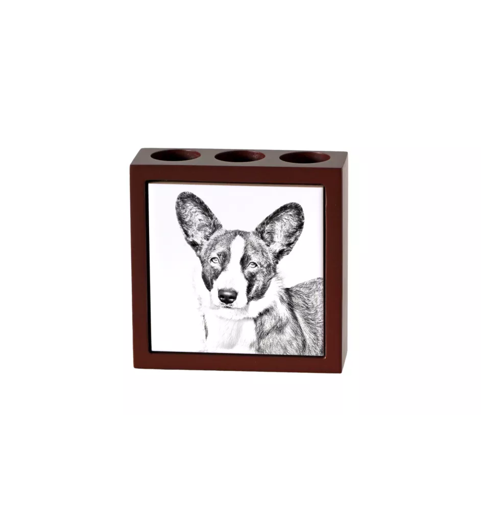 Cardigan Welsh Corgi - Stifthalter mit Hund, Schreibtischorganizer mit Aufdruck, personalisierte Schreibtischdekoration der Marke Art-Dog