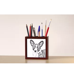 Cardigan Welsh Corgi - pen holder with a dog, desk organizer with a print, personalized desk decoration from the Art-Dog brand.