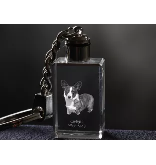 Cardigan Welsh Corgi I - Porte-clés en cristal avec photo de chien, porte-clés lumineux, cadeau unique de la marque Art-Dog