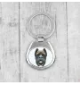 Cane Corso, Italian Cane Corso - geometric keychain with a photo and the inscription Art-Dog