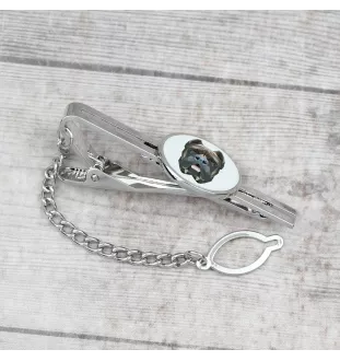 Cane Corso, Italian Cane Corso - geometric tie clip with a picture and inscription from Art-Dog