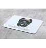 Cane Corso, Italienischer Corso-Hund, Cane di Macellaio - geometrisches Mauspad mit Bild und Aufschrift von Art-Dog