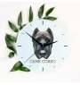 Cane Corso, Italian Cane Corso - geometric wall clock with a picture and the brand name Art-Dog