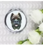 Cane Corso, Italienischer Corso-Hund, Cane di Macellaio - Spiegel mit Foto und geometrischem Aufdruck der Marke Art-Dog
