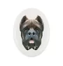 Cane Corso, Italienischer Corso-Hund, Cane di Macellaio - Fliese mit geometrischem Bild und Schriftzug der Marke Art-Dog
