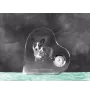 Cardigan Welsh Corgi I - horloge en cristal avec une photo de chien, horloge de table en forme de cœur, horloge debout personnalisée de la marque Art-Dog