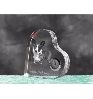 Cardigan Welsh Corgi I zegar w kształcie serca z psem Art-Dog