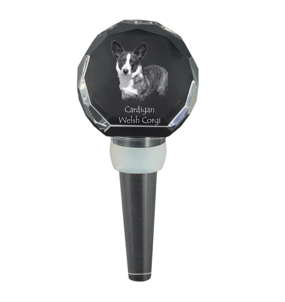 Cardigan Welsh Corgi I - Bouchon de bouteille en cristal, bouchon de vin unique avec photo, cadeau personnalisé pour sommelier par la marque Art-Dog