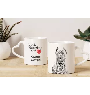 Cane Corso, Italienischer Corso-Hund, Cane di Macellaio - Tasse mit Hund, entzückende Tasse mit herzförmigem Henkel, universelles Geschenk der Marke Art-Dog