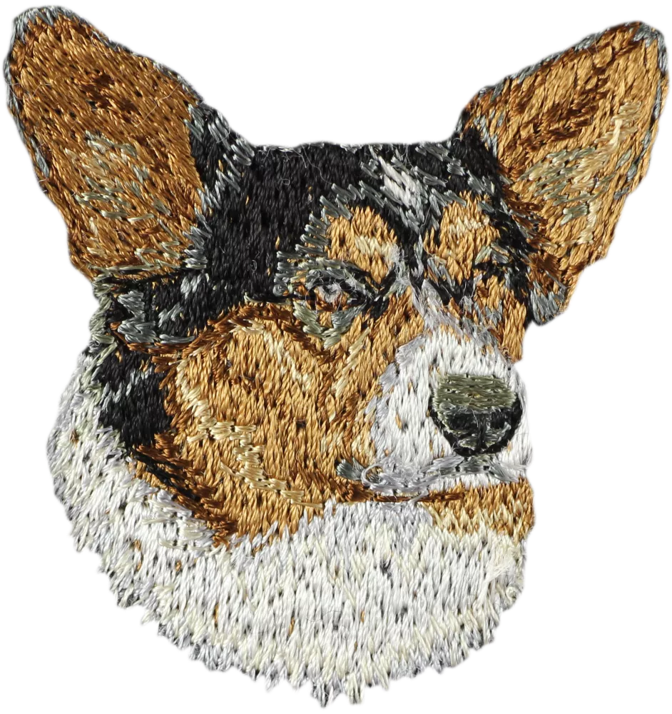 Cardigan Welsh Corgi - Hund geformtes Aufnäher, besticktes Patch, einzigartiges Dekor für den Rucksack der Marke Art-Dog