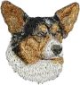 Cardigan Welsh Corgi - Hund geformtes Aufnäher, besticktes Patch, einzigartiges Dekor für den Rucksack der Marke Art-Dog