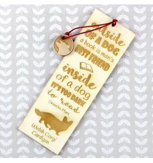 Cardigan Welsh Corgi - dog bookmark, personalized bookmark, gift for bookworm from Art-Dog brand