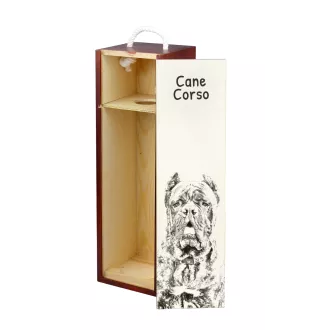 Cane Corso, Chien De Cour Italien - boîte à vin avec chien, boîte à alcool avec graphisme, boîte cadeau personnalisée de la marque Art-Dog