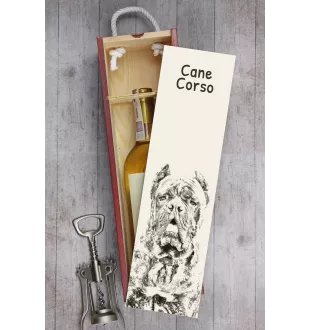 Cane Corso, Chien De Cour Italien - boîte à vin avec chien, boîte à alcool avec graphisme, boîte cadeau personnalisée de la marque Art-Dog