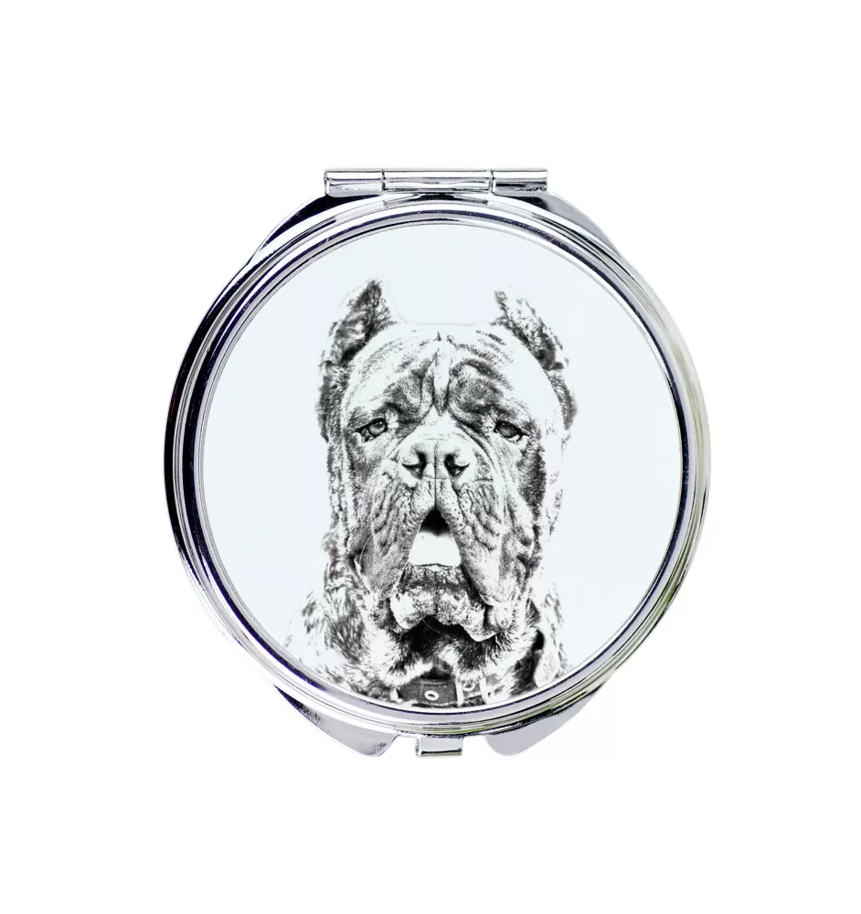 Cane Corso, Chien De Cour Italien - miroir de poche avec chien, miroir personnalisé pour sac à main, miroir compact avec impression de la marque Art-Dog
