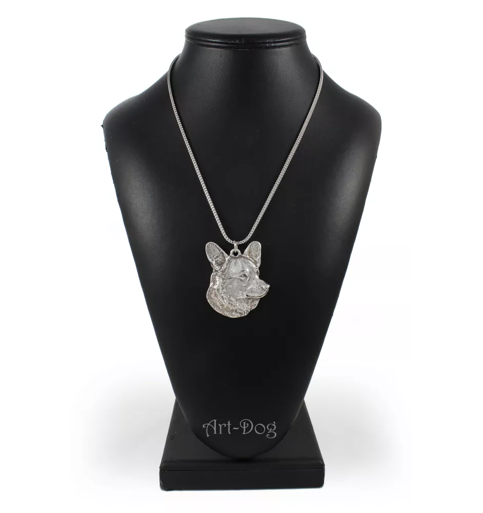 Cardigan Welsh Corgi - Halskette mit Hund, Hundeanhänger an einer silbernen Kette, einzigartiger Schmuck der Marke Art-Dog