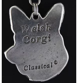 Cardigan Welsh Corgi posrebrzany naszyjnik na łańcuszki Art-Dog