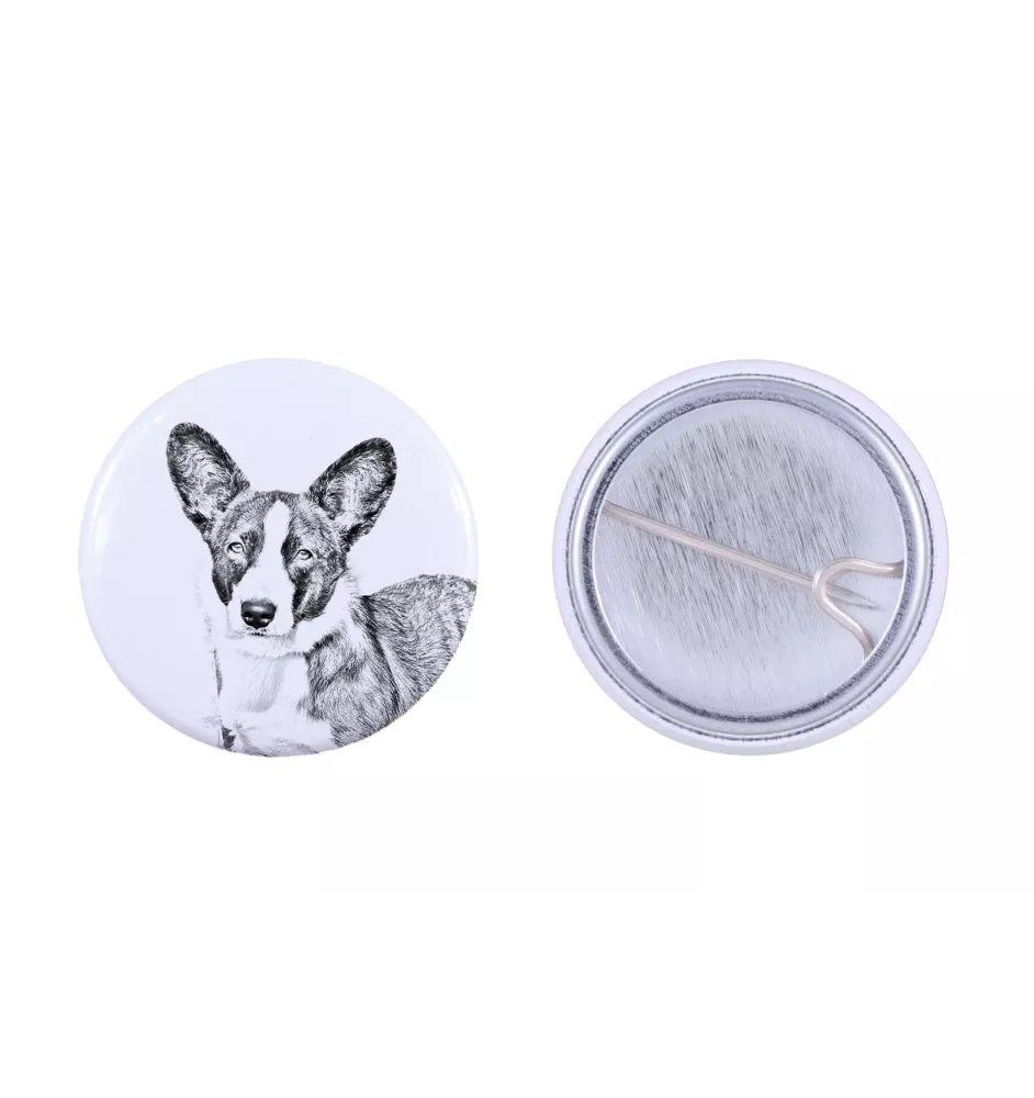Cardigan Welsh Corgi - Anstecknadel mit Ihrem Hund, fügen Sie Ihr eigenes Foto hinzu, Marke Art-Dog