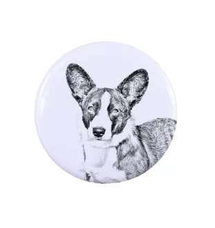 Cardigan Welsh Corgi przypinka z psem mała Art-Dog