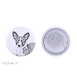 Cardigan Welsh Corgi - Anstecknadel mit Ihrem Hund, fügen Sie Ihr eigenes Foto hinzu, Marke Art-Dog