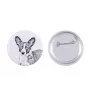 Cardigan Welsh Corgi przypinka z psem duża Art-Dog