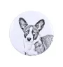 Cardigan Welsh Corgi przypinka z psem duża Art-Dog