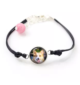 Cardigan Welsh Corgi bransoletka i kolczyki ze zdjęciem Art-Dog