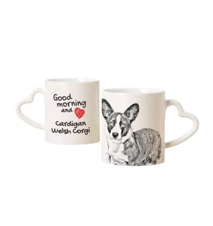 Cardigan Welsh Corgi kubek z psem good morning serce Art-Dog
