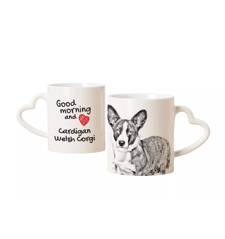 Cardigan Welsh Corgi - Tasse mit Hund, entzückende Tasse mit herzförmigem Henkel, universelles Geschenk der Marke Art-Dog