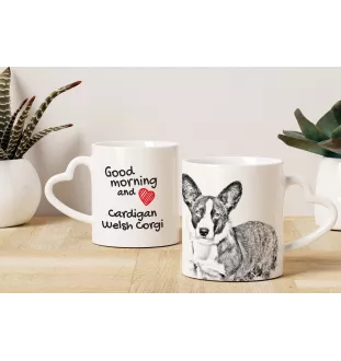 Cardigan Welsh Corgi kubek z psem good morning serce Art-Dog