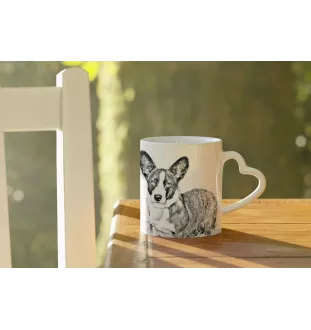 Cardigan Welsh Corgi kubek z psem good morning serce Art-Dog