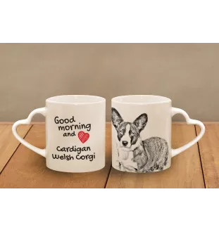 Cardigan Welsh Corgi - Tasse mit Hund, entzückende Tasse mit herzförmigem Henkel, universelles Geschenk der Marke Art-Dog