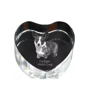 Cardigan Welsh Corgi I serce kryształowe z psem Art-Dog
