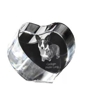Cardigan Welsh Corgi I - une photo de chien dans un cristal, un cœur en cristal, un cadre photo exceptionnel de la marque Art-Dog