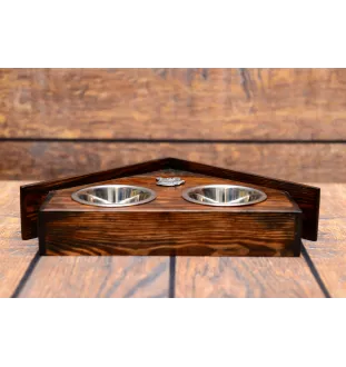 Cardigan Welsh Corgi - Holzständer mit Schalen für Hunde, dekorative Hundeschalen, Geschenk zur Adoption eines Hundes von der Marke Art-Dog