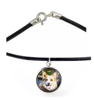 Cardigan Welsh Corgi naszyjnik w pudełku ze zdjęciem Art-Dog