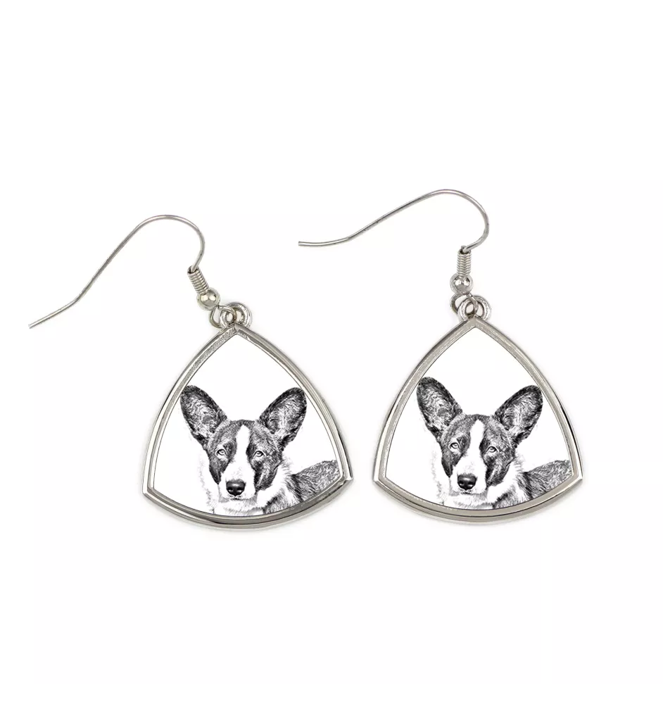 Cardigan Welsh Corgi kolczyki ze zdjęciem psa Art-Dog