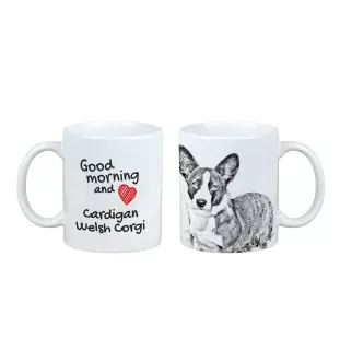 Cardigan Welsh Corgi kubek z psem good morning Art-Dog