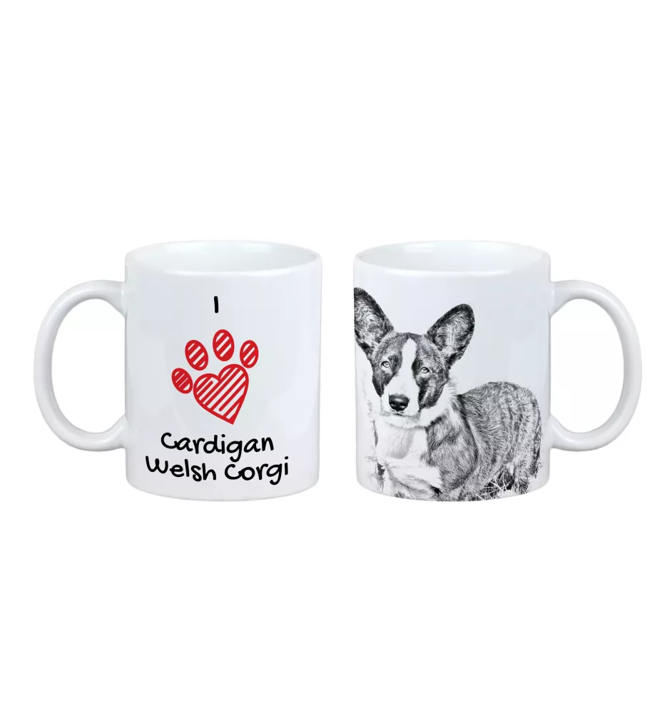 Cardigan Welsh Corgi - tasse avec chien, une tasse adorable avec une illustration, un cadeau avec votre photo de la marque Art-Dog