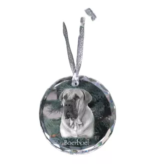 Boerboel - Kristallkugel mit Foto, Hundebild im Kristall, personalisierter Christbaumschmuck von Art-Dog.