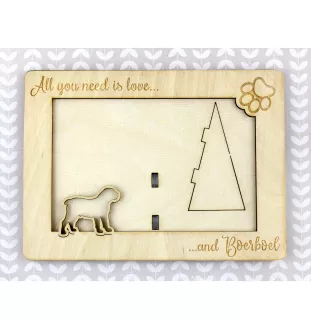 Boerboel - Fotorahmen, gravierter Holzrahmen, ein schönes Gadget für den Hundeliebhaber von Art-Dog