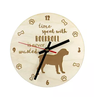 Boerboel - Uhr mit Hund, Holzuhr mit Gravur, personalisierte Uhr von Art-Dog