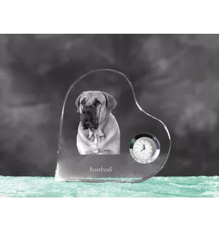 Boerboel zegar w kształcie serca z psem Art-Dog
