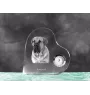 Boerboel - Kristalluhr mit einem Hundebild, Herzregal-Uhr, personalisierte Standuhr der Marke Art-Dog