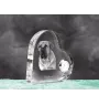 Boerboel - horloge en cristal avec une photo de chien, horloge de table en forme de cœur, horloge debout personnalisée de la marque Art-Dog