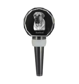 Boerboel - Kristallflaschenverschluss, einzigartiger Weinverschluss mit Foto, personalisiertes Geschenk für Sommelier der Marke Art-Dog