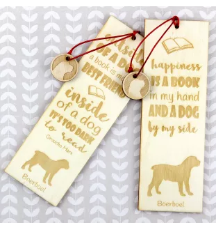 Boerboel - Lesezeichen mit Hund, personalisiertes Lesezeichen, Geschenk für Bücherwurm von der Marke Art-Dog
