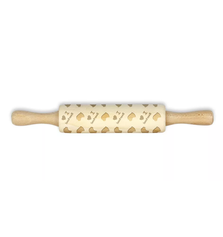 Boerboel, South African Mastiff - small rolling pin with a dog pattern, a rolling pin for children's dough, decorating ceramic clay by Art-Dog brand