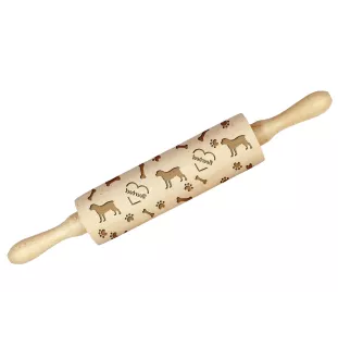 Boerboel - Nudelholz mit Hund, Verzieren von Keksen mit einem Nudelholz in Mustern, Geschenk für den Keramiker der Marke Art-Dog
